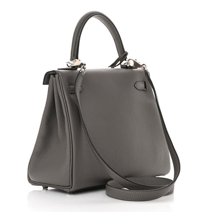 Hermes Togo Kelly Retourne 25 Gris Meyer 3 of 13