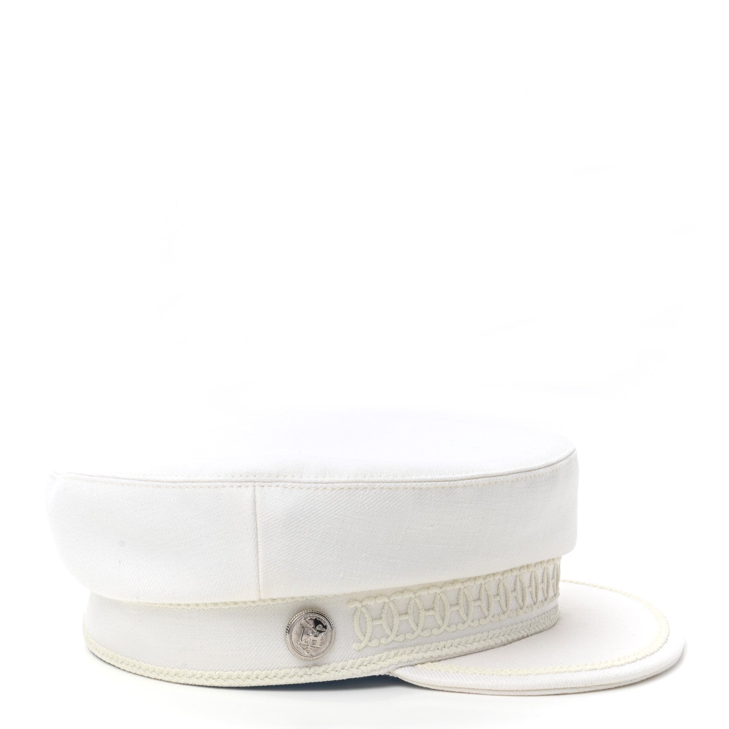 Hermes Linen Twill Cabourg Cap 58 White 5 of 7