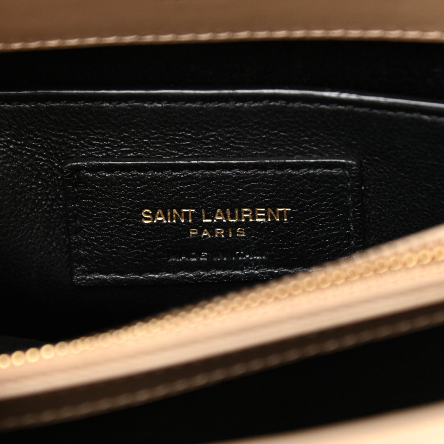 Saint Laurent Calfskin Y Quilted Monogram Small Loulou Chain Satchel Dark Beige 7 of 12