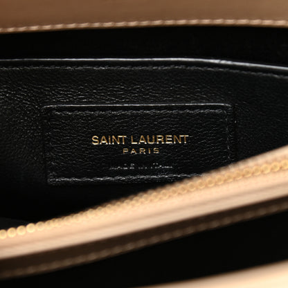 Saint Laurent Calfskin Y Quilted Monogram Small Loulou Chain Satchel Dark Beige 7 of 12