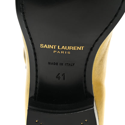 Saint Laurent Patent Calfskin Miles 30 Ankle Boots 41 Gold 6 of 11