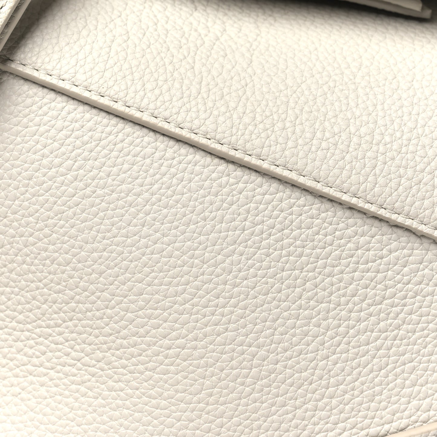 Soft Grained Calfskin Small Puzzle Edge Bag Soft White