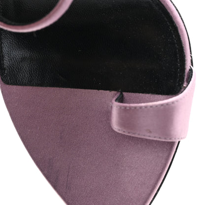 Saint Laurent Crepe Satin Dive 110 Mule Sandals 38.5 Ancient Pink 10 of 11