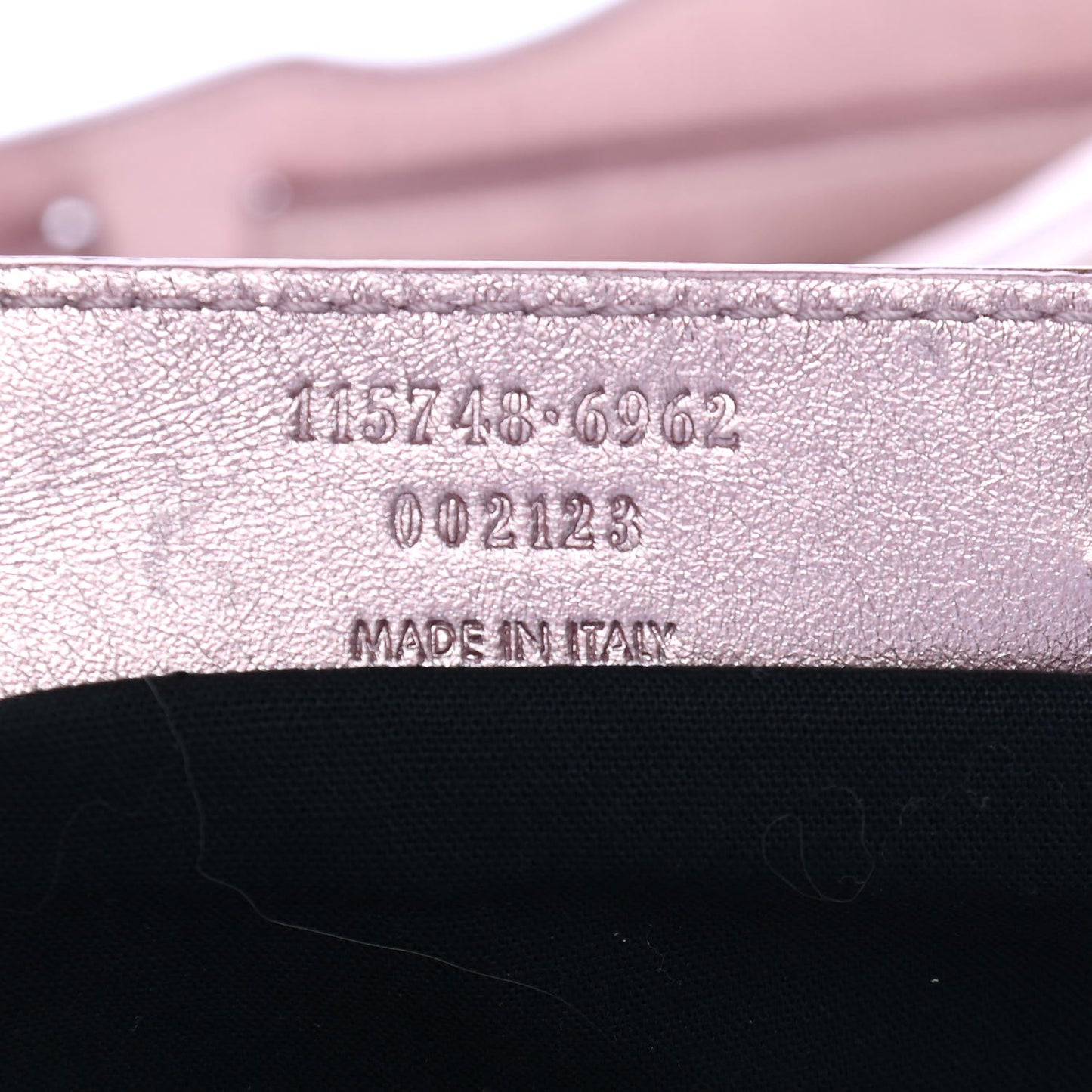 Metallic Agneau Classic Silver Hardware S City Sparkle Pale Rose