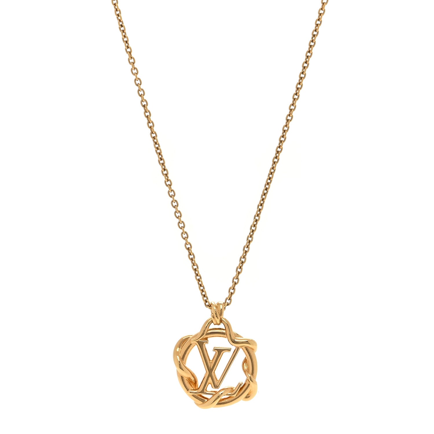 Louis Vuitton Metal Garden Louise Necklace Gold 1 of 4