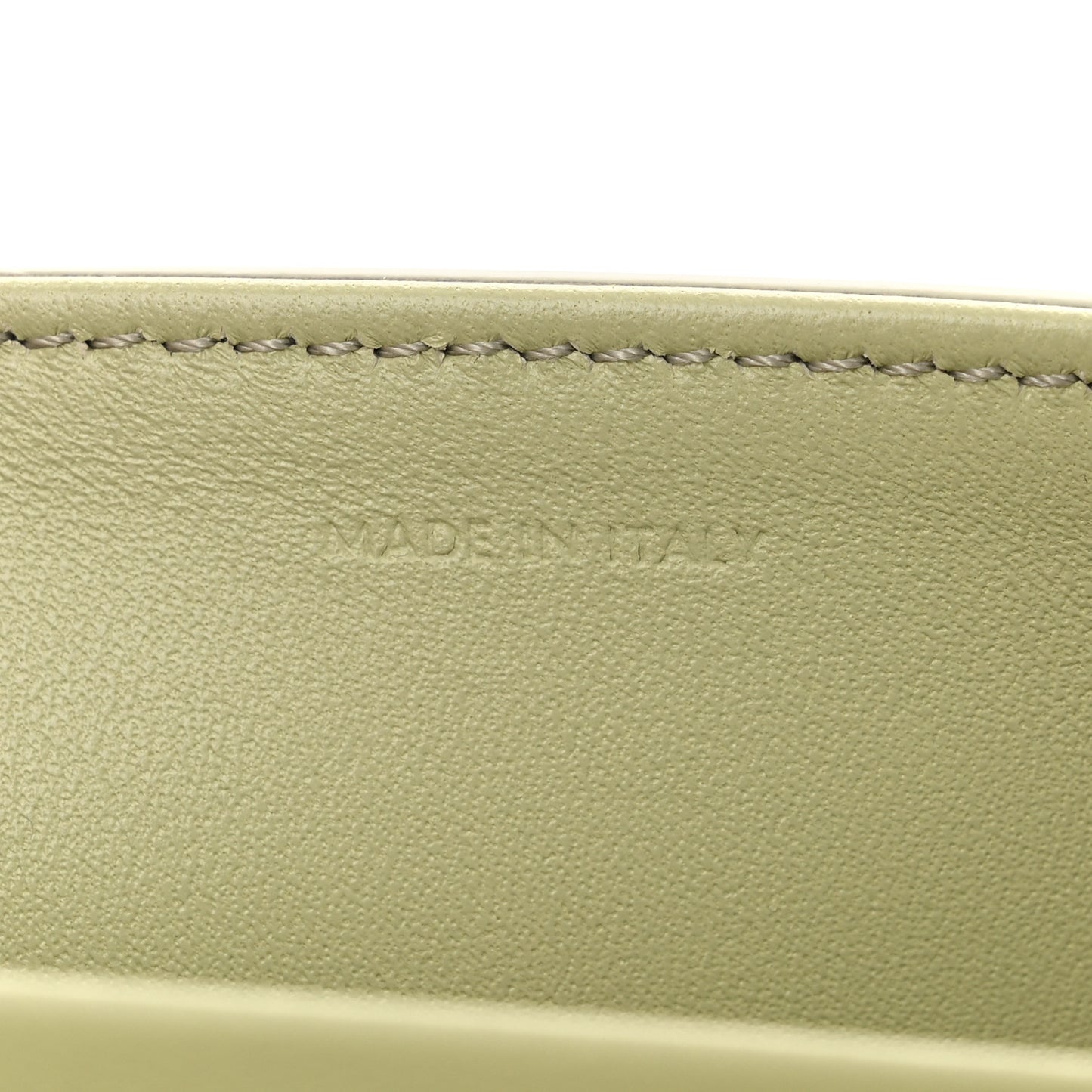 Shiny Calfskin Triomphe Chain Shoulder Bag Almond Green