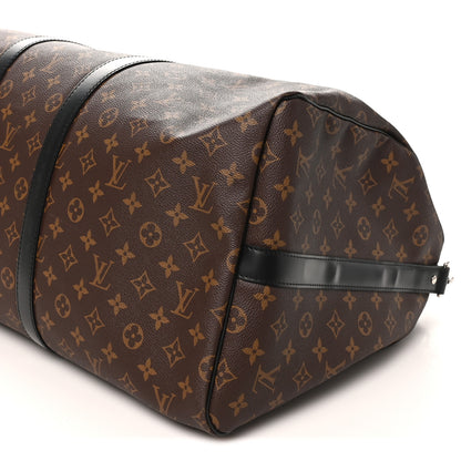 Louis Vuitton Monogram Macassar Keepall Bandouliere 55 8 of 9