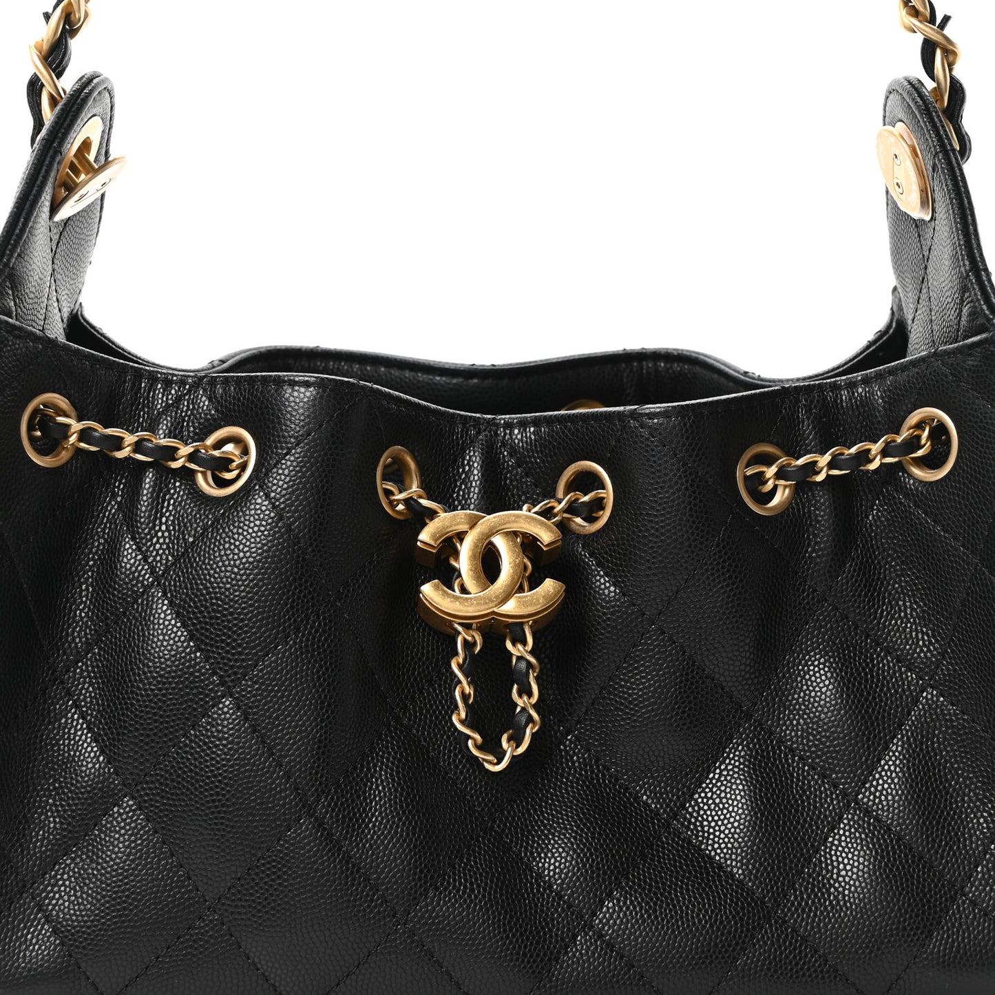 Caviar Quilted Mini Chanel 25 Handbag Black