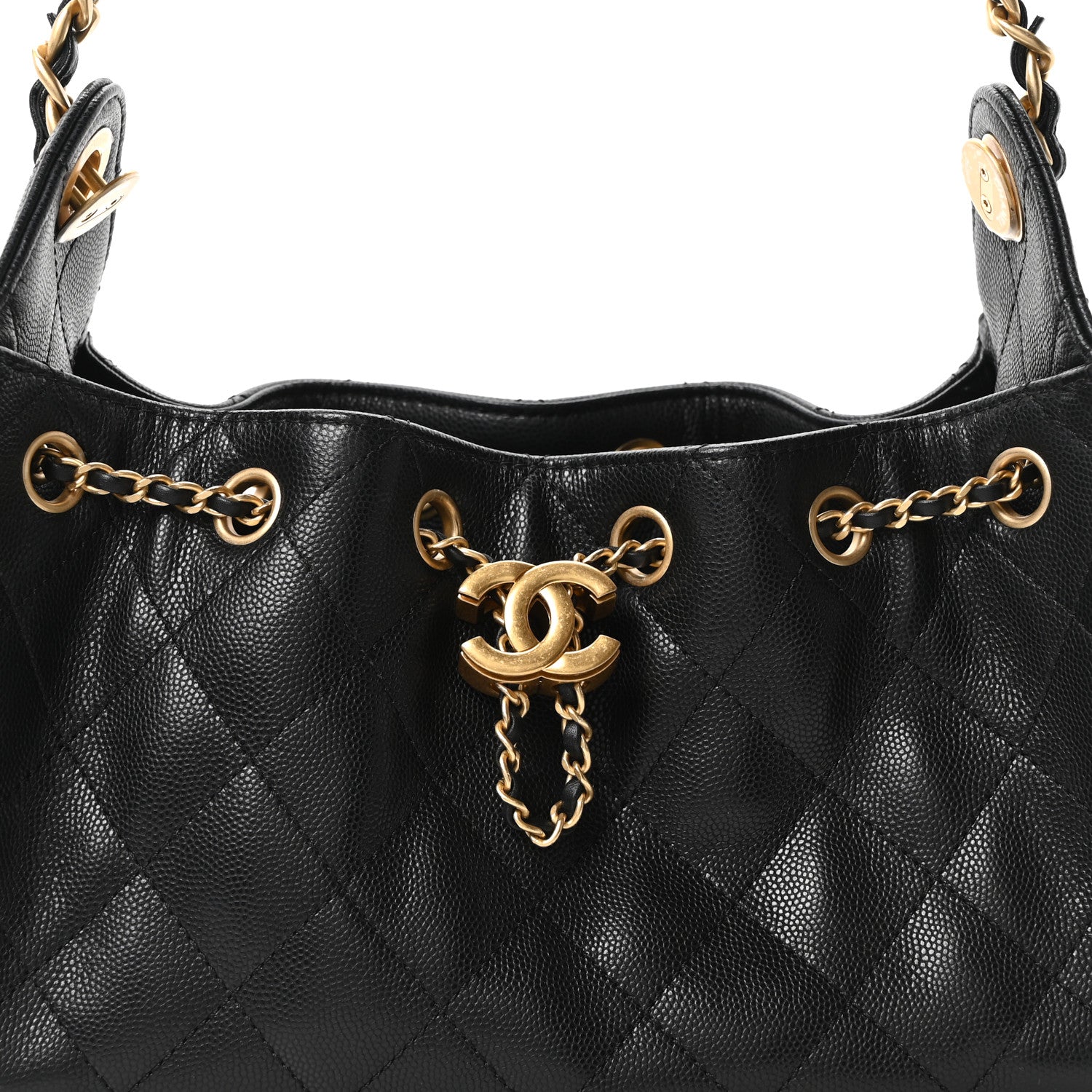 Chanel Caviar Quilted Mini Chanel 25 Handbag Black 8 of 11
