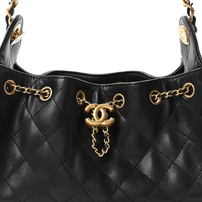 Chanel Caviar Quilted Mini Chanel 25 Handbag Black 8 of 11