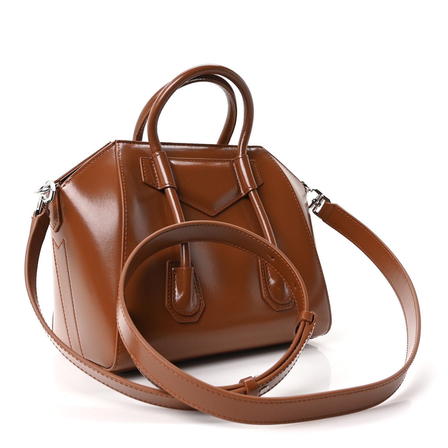 Givenchy Box Calfskin Mini Lock Antigona Shoulder Bag Tan 3 of 10