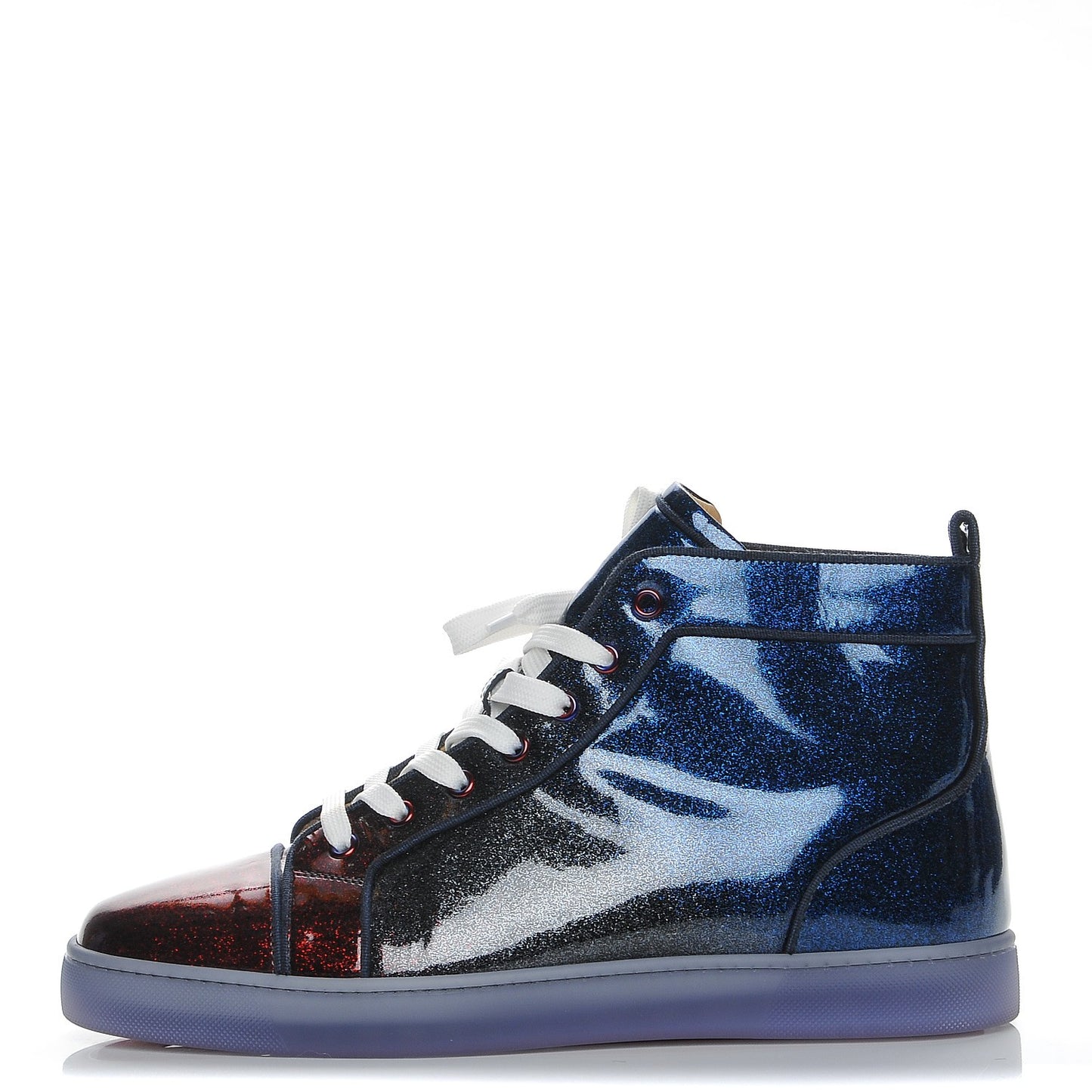 Patent Louis Orlato Degrade Sneakers 44 Red Charcoal Blue