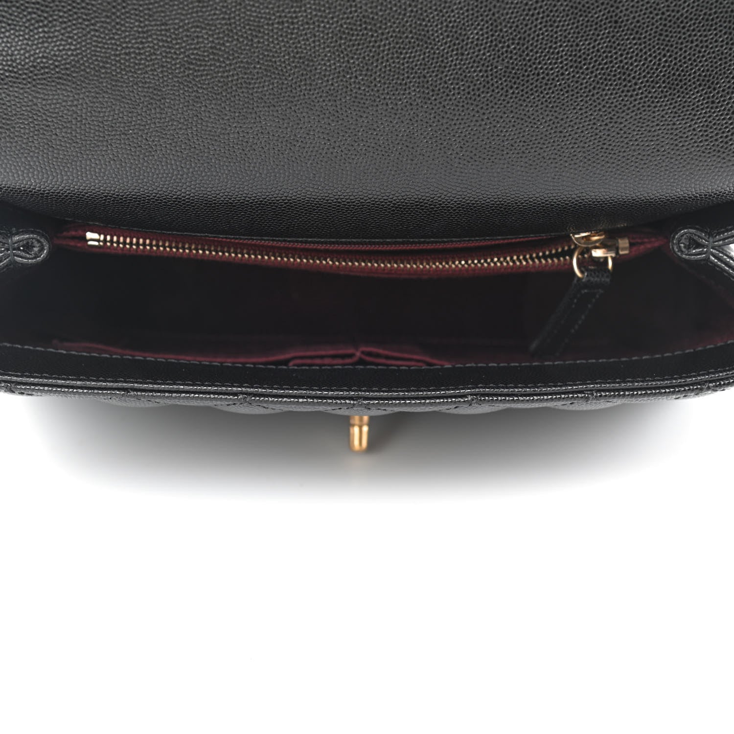 Chanel Caviar Lizard Embossed Quilted Small Coco Handle Flap Black 5 of 10