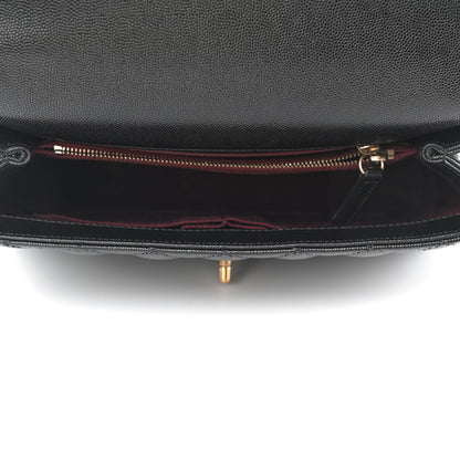 Chanel Caviar Lizard Embossed Quilted Small Coco Handle Flap Black 5 of 10