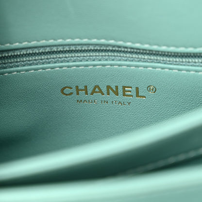 Chanel Lambskin Quilted Small Trendy CC Flap Dual Handle Bag Light Blue 6 of 13