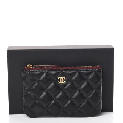 Chanel Lambskin Quilted Small Cosmetic Case Black 10 of 10