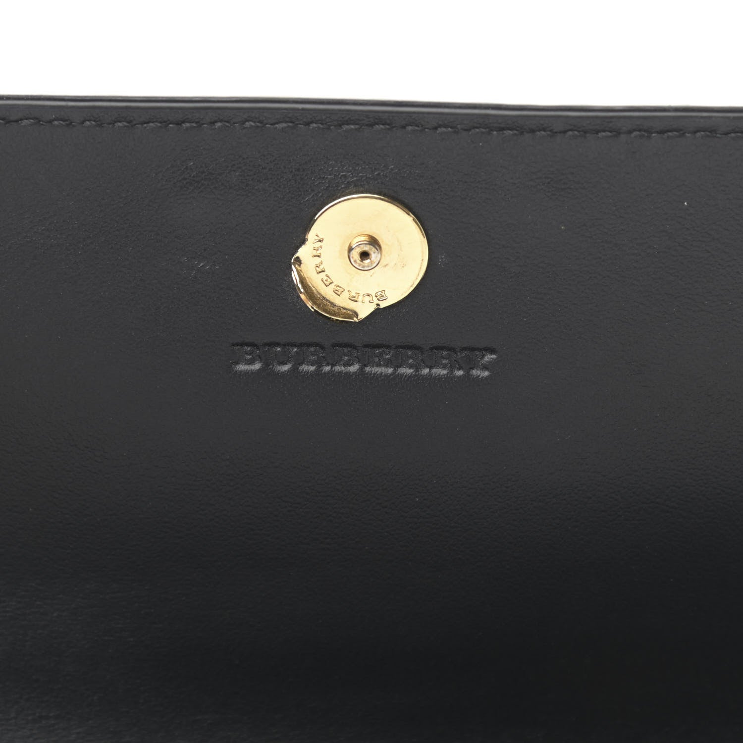 Burberry Haymarket Check Henley Wallet On Chain Black 6 of 13