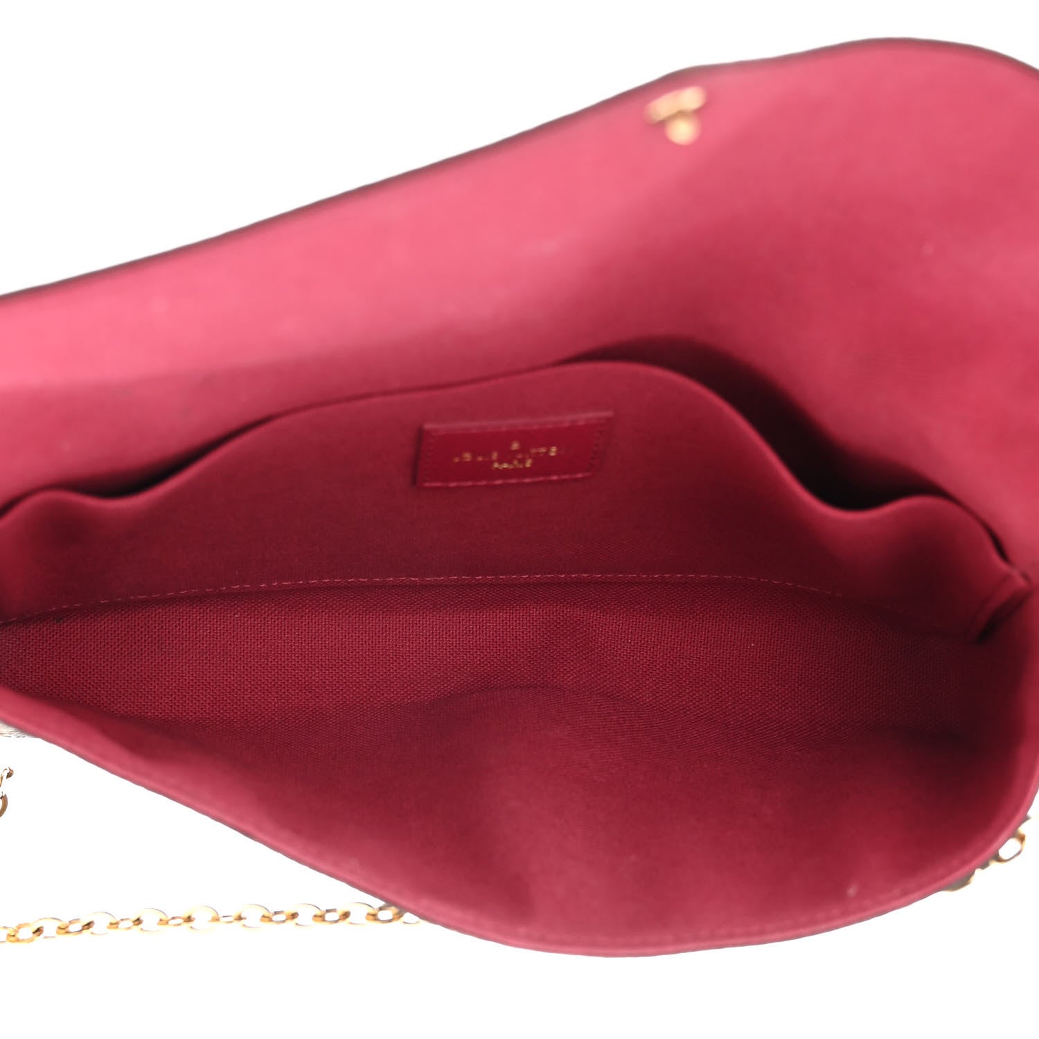 Louis Vuitton Monogram Pochette Felicie Chain Wallet Fuchsia 6 of 18