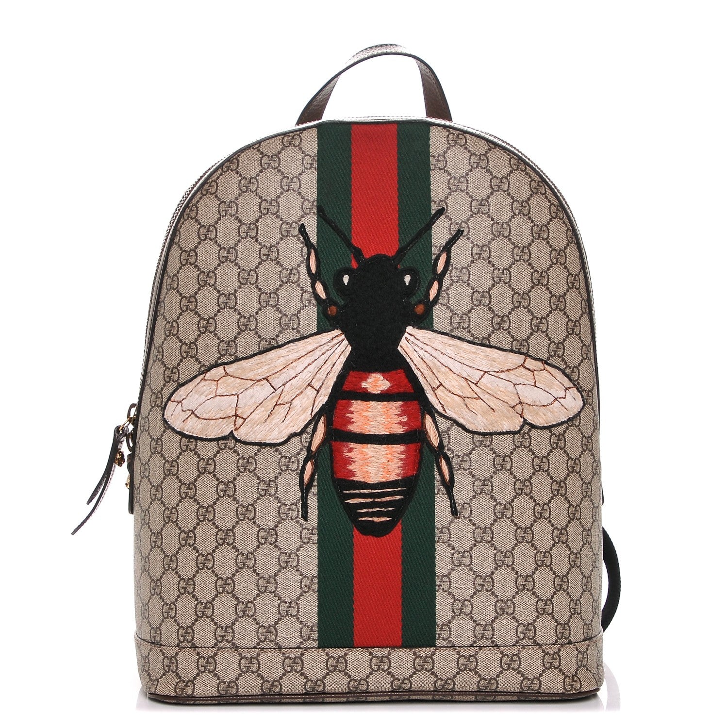 Gucci GG Supreme Monogram Web Animalier Bee Dome Backpack 1 of 7