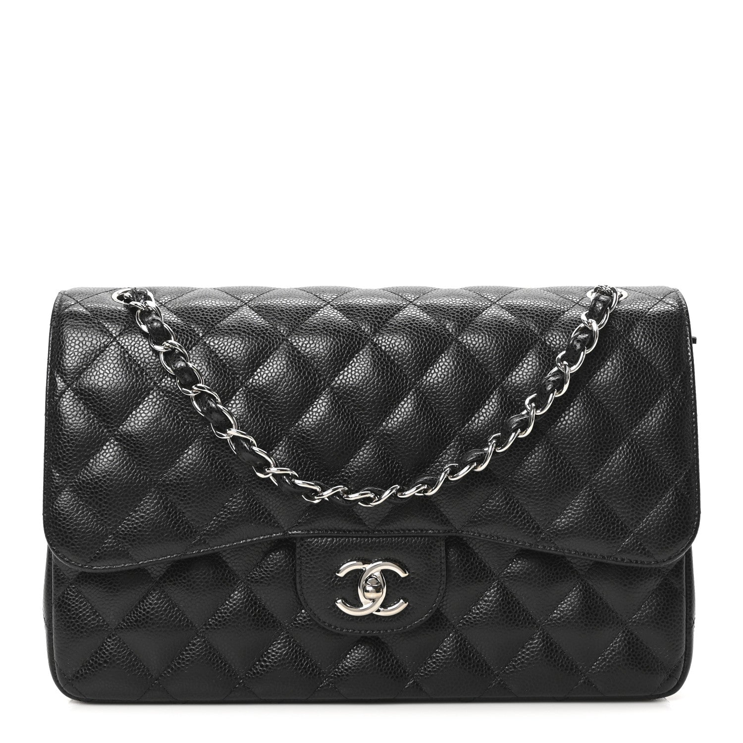 Chanel Caviar Quilted Jumbo Double Flap Black 1 of 11