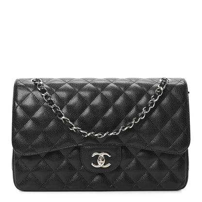 Chanel Caviar Quilted Jumbo Double Flap Black 1 of 11