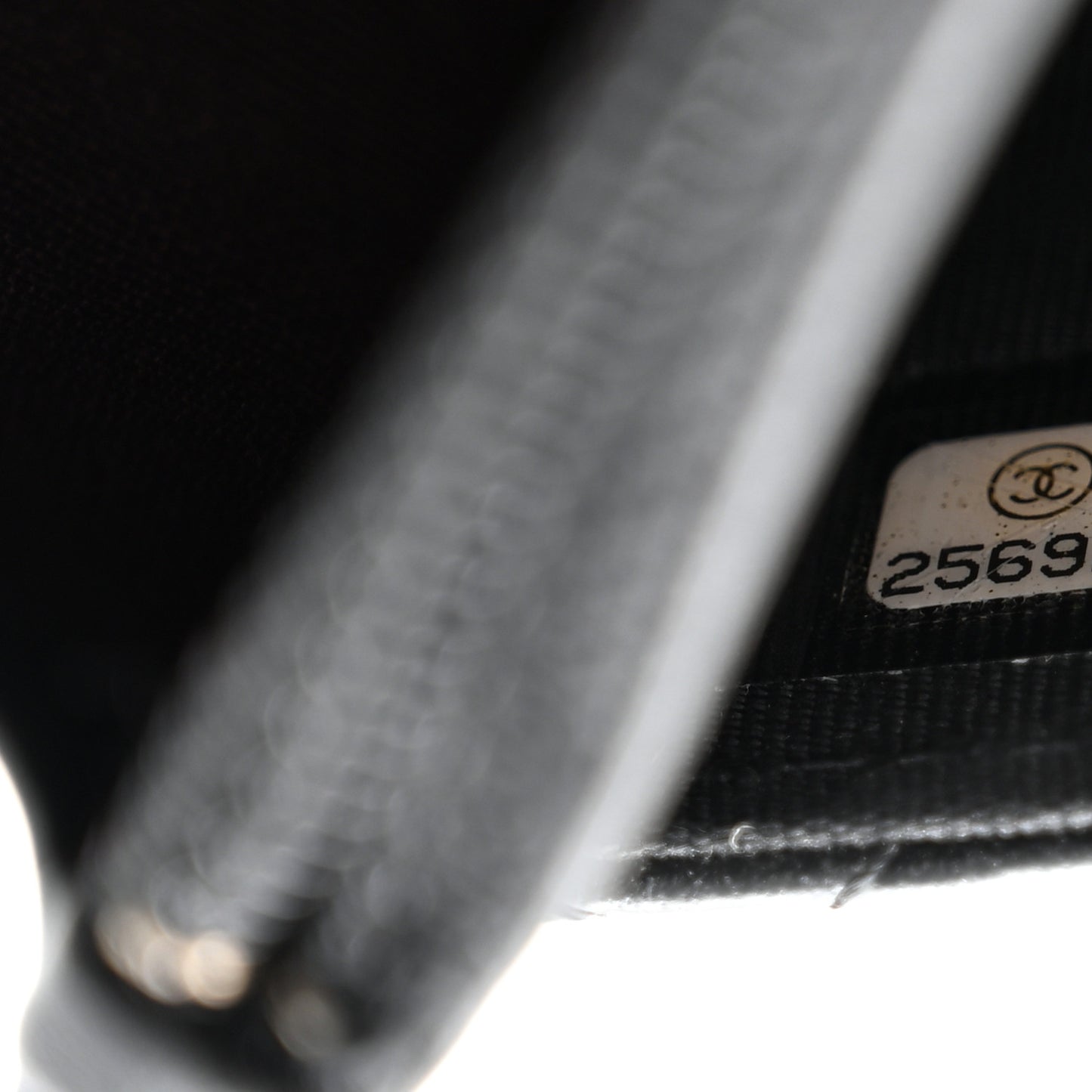 Aged Calfskin Quilted Lucky Charms 2.55 Reissue Wallet On Chain WOC Black