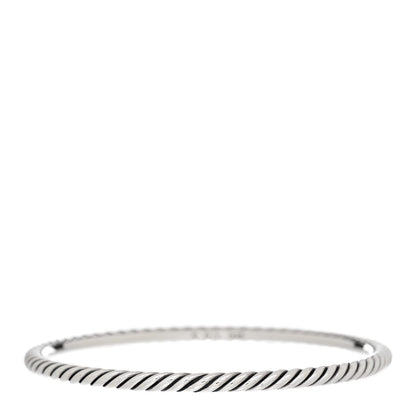 David Yurman Sterling Silver 3.5mm Cable Classics Bangle Bracelet 2 of 3