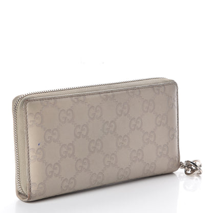 Gucci Guccissima Large Twins Zip Around Wallet White 3 of 17