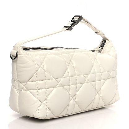 Christian Dior Calfskin Macrocannage Medium Diortravel Nomad Pouch Latte 2 of 10