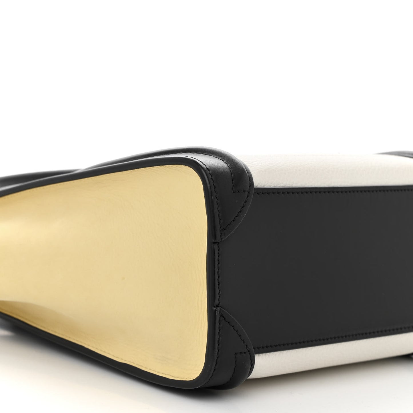 Grained Baby Calfskin Nubuck Nano Tri-Color Luggage White