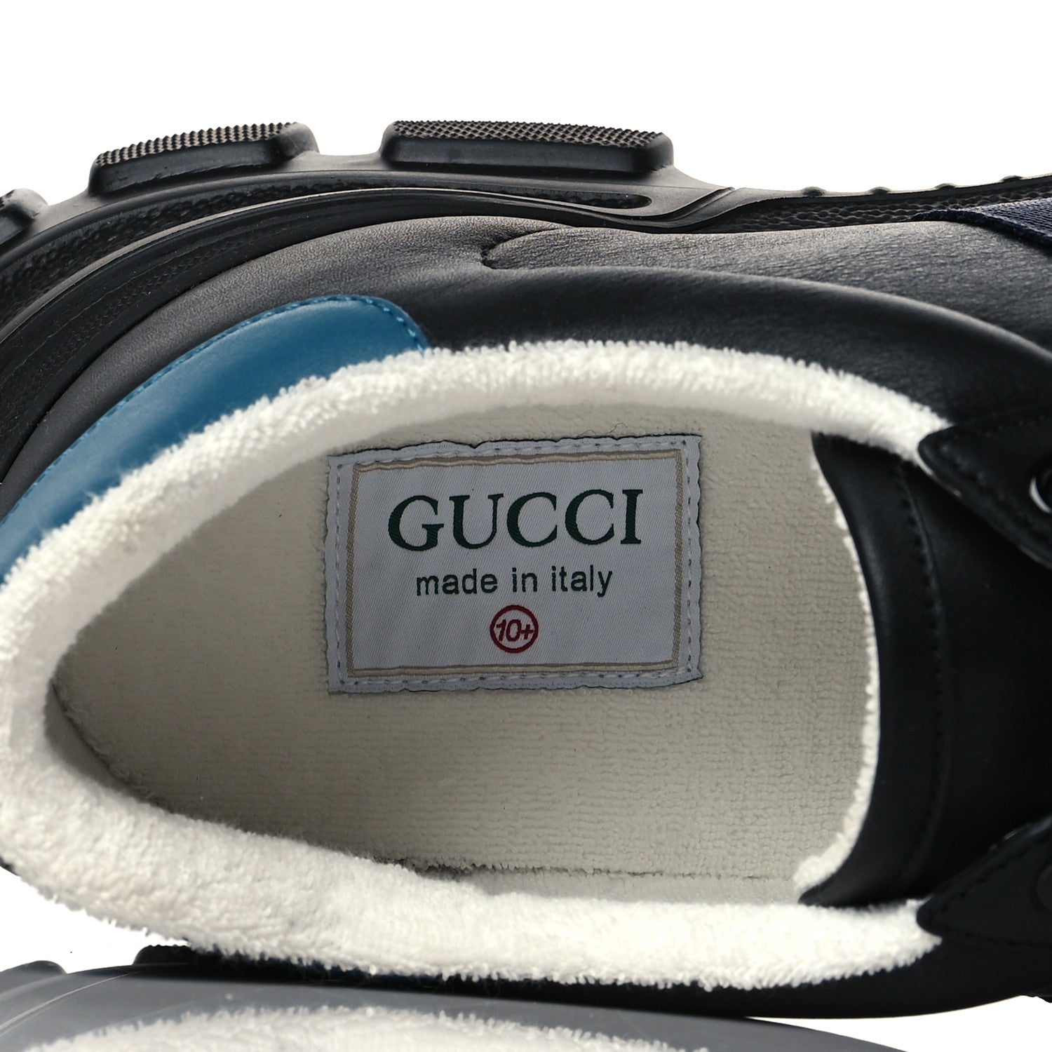 Gucci Calfskin Web Mens Nathan Sneakers 10.5 Black 7 of 8