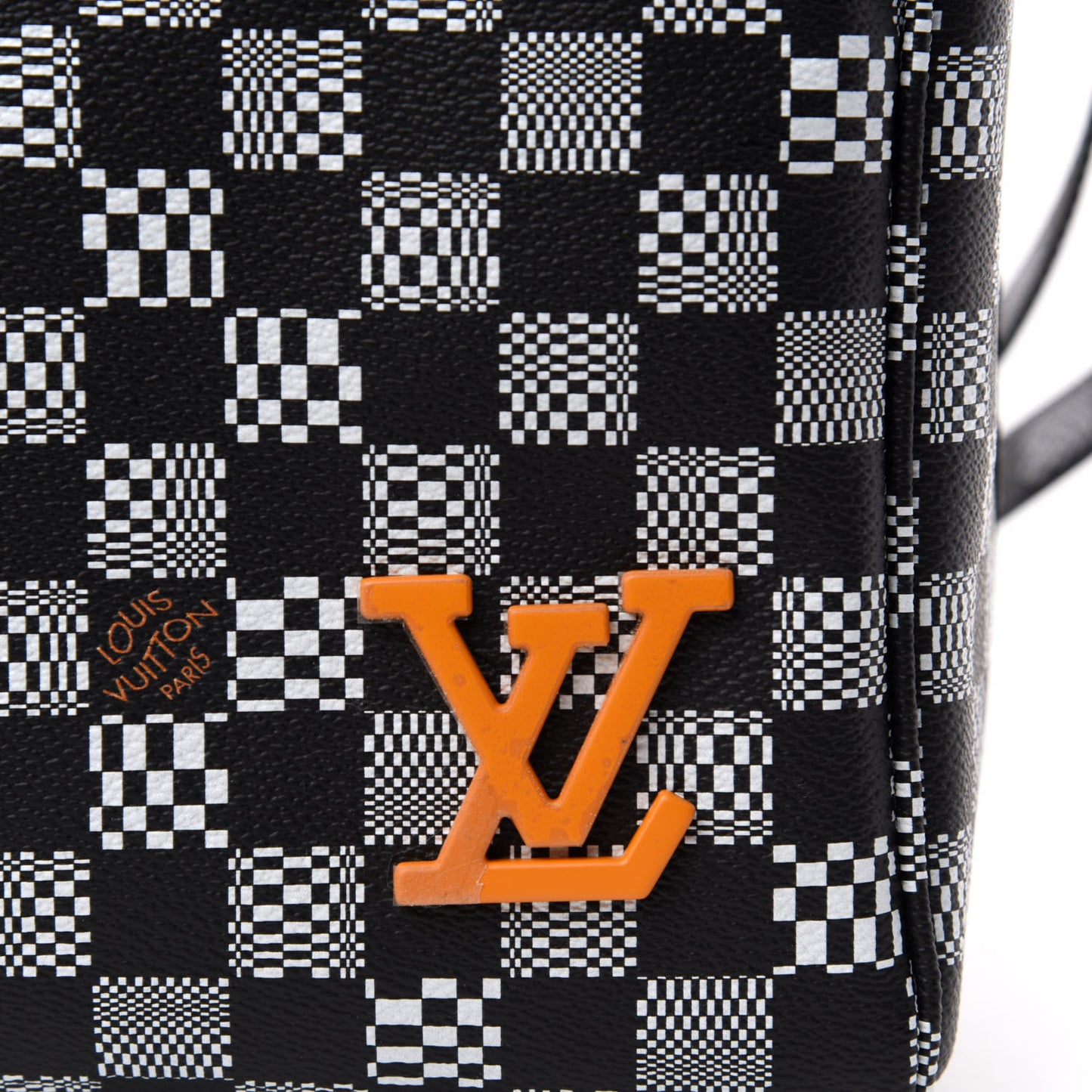 Damier Distorted Keepall Bandouliere 50 Black White