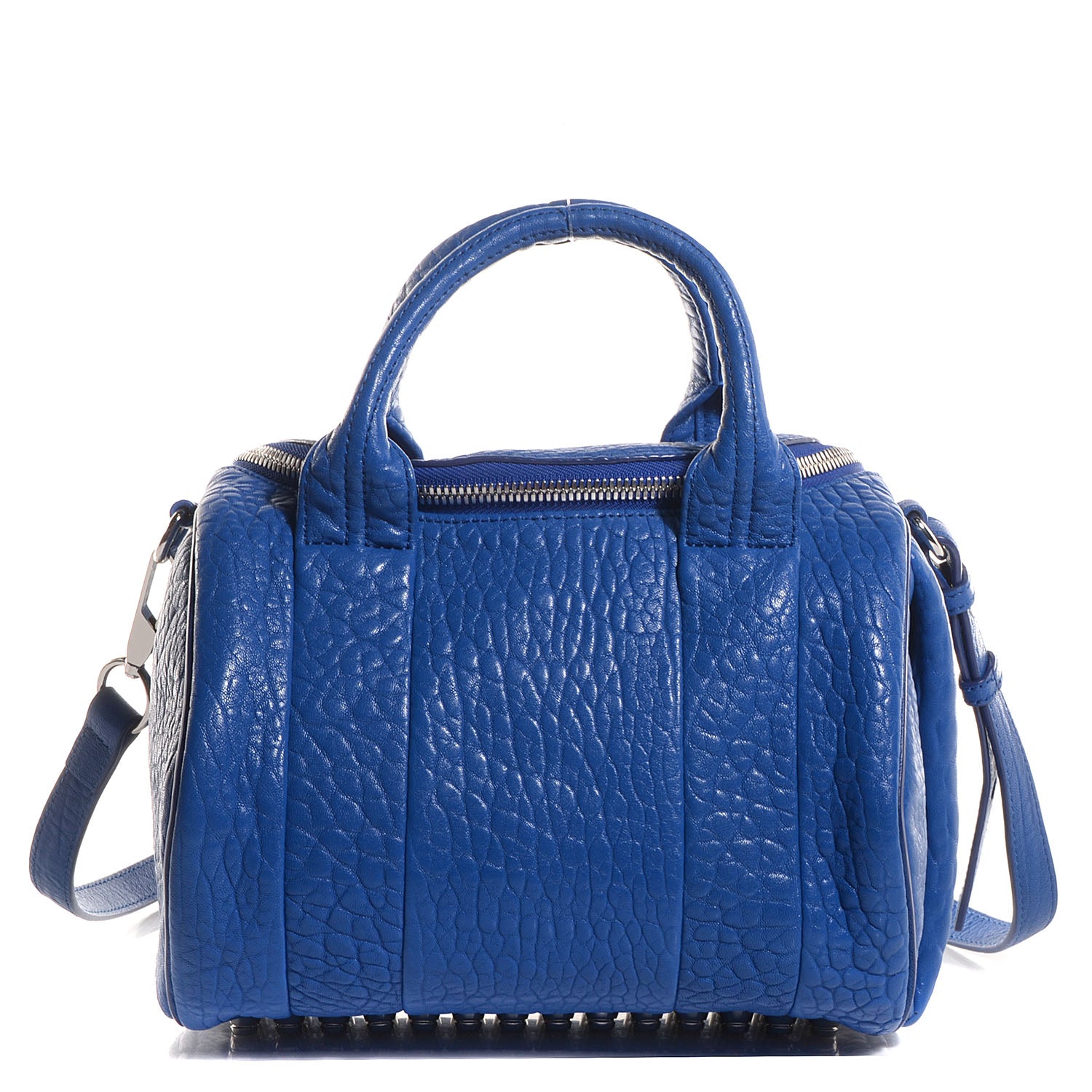 Alexander Wang Pebbled Lambskin Rockie Royal w Silver Hardware 1 of 8