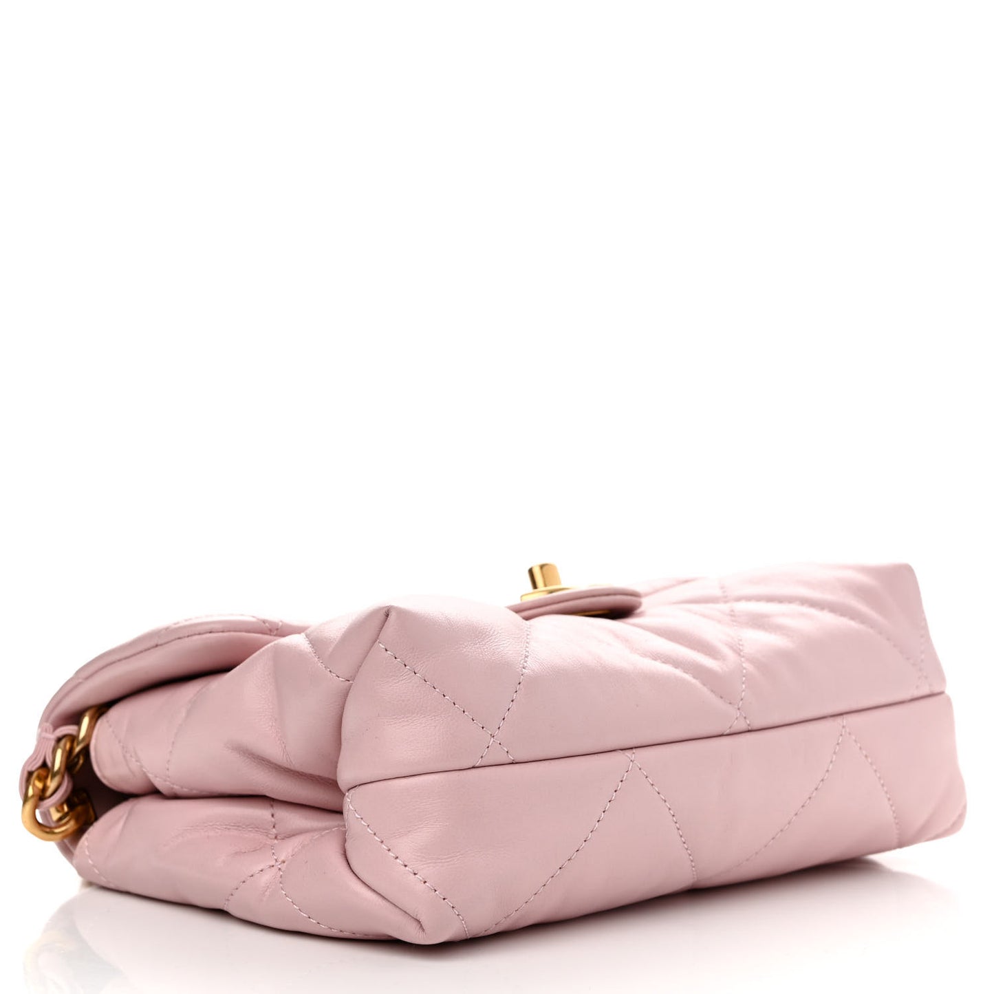 Lambskin Quilted Small Chain Top Handle Flap Rose Clair