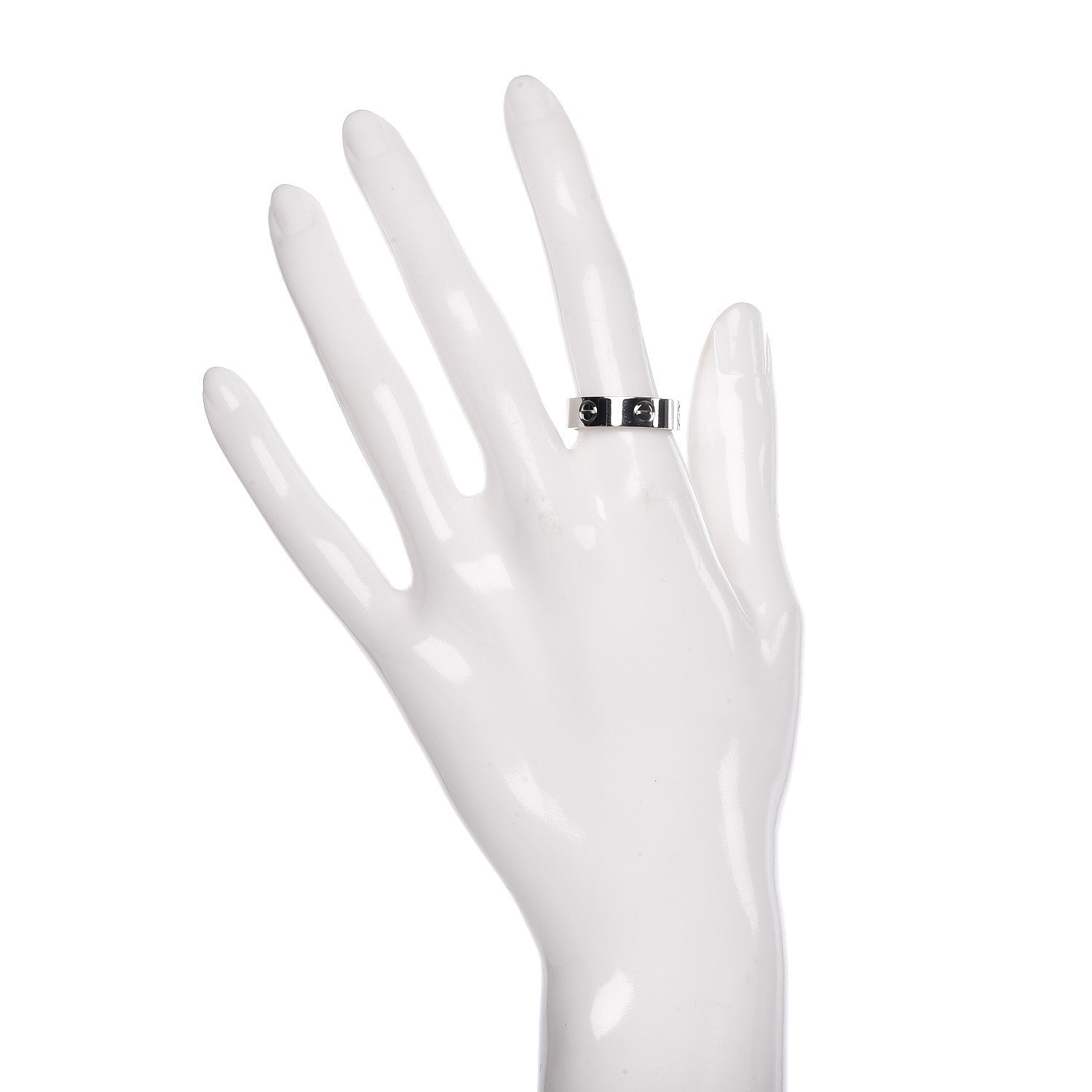 Cartier 18K White Gold 5.5mm LOVE Ring 56 7.75 2 of 5