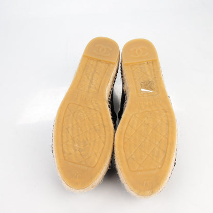 Chanel Toile CC Espadrilles 37 Black 5 of 10