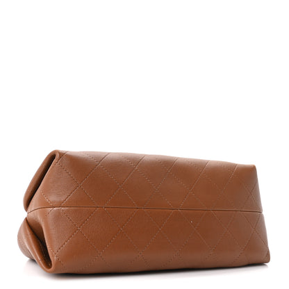 Chanel Lambskin Quilted Clutch With Chain Brown 4 of 10
