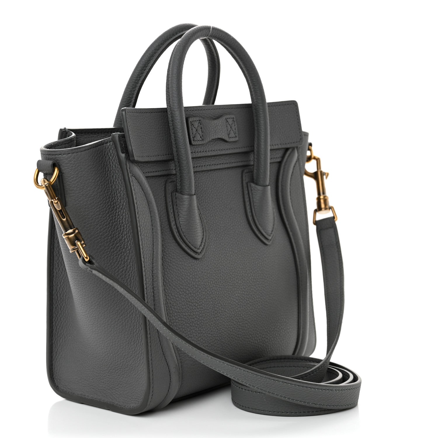 Celine Baby Drummed Calfskin Nano Luggage Kohl 3 of 10