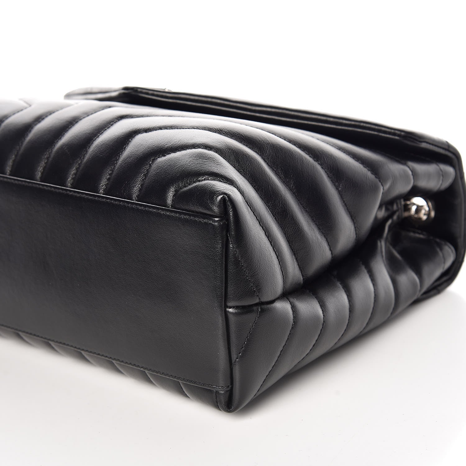 Saint Laurent Calfskin Y Quilted Monogram Medium Loulou Chain Satchel Black 6 of 9