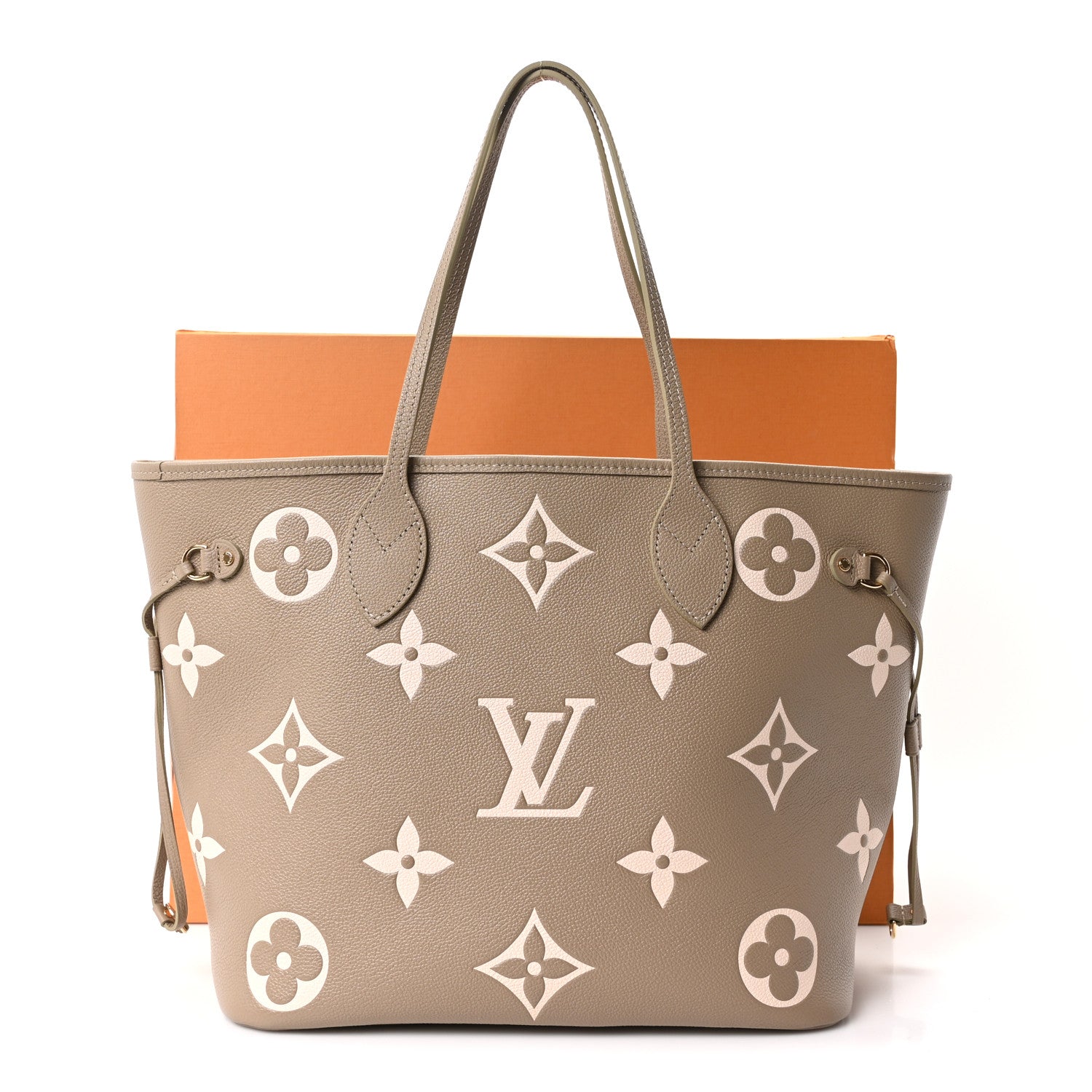 Louis Vuitton Empreinte Monogram Giant Neverfull MM Khaki Cream 10 of 10