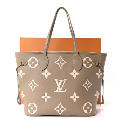 Louis Vuitton Empreinte Monogram Giant Neverfull MM Khaki Cream 10 of 10