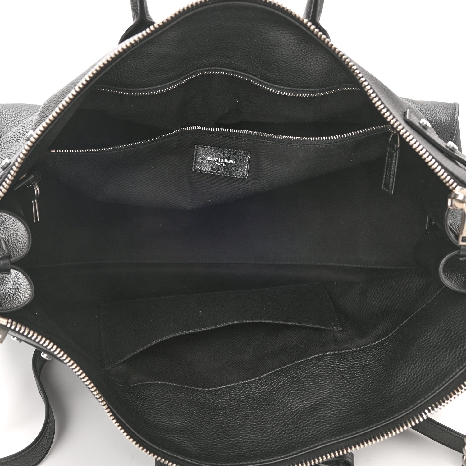 Saint Laurent Grained Calfskin Medium Souple Sac De Jour Duffle Black 5 of 9