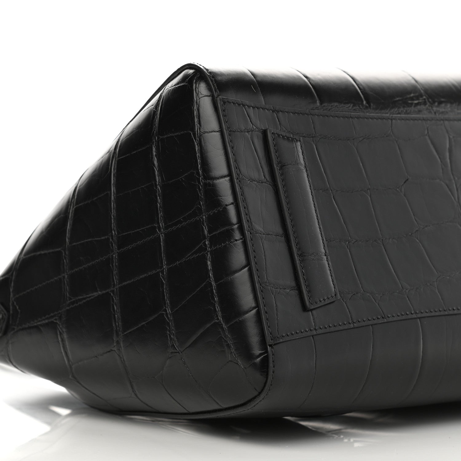 Givenchy Calfskin Crocodile Embossed Medium Lock Antigona Black 9 of 10