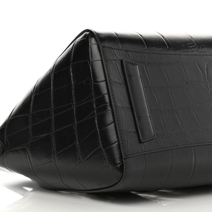 Givenchy Calfskin Crocodile Embossed Medium Lock Antigona Black 9 of 10