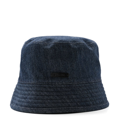 Prada Denim Re-Nylon Reversible Bucket Hat Blue Black 3 of 14