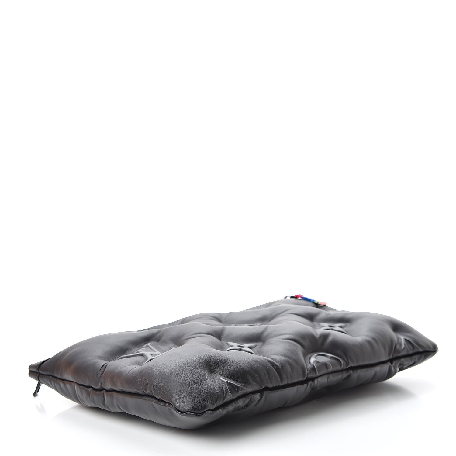 Louis Vuitton Lambskin Puffer A4 Pouch Black 5 of 8