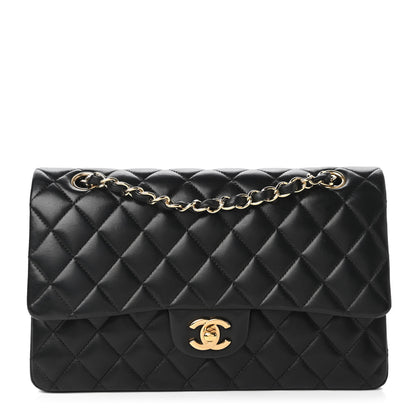 Chanel Lambskin Quilted Medium Double Flap Black 1 of 10