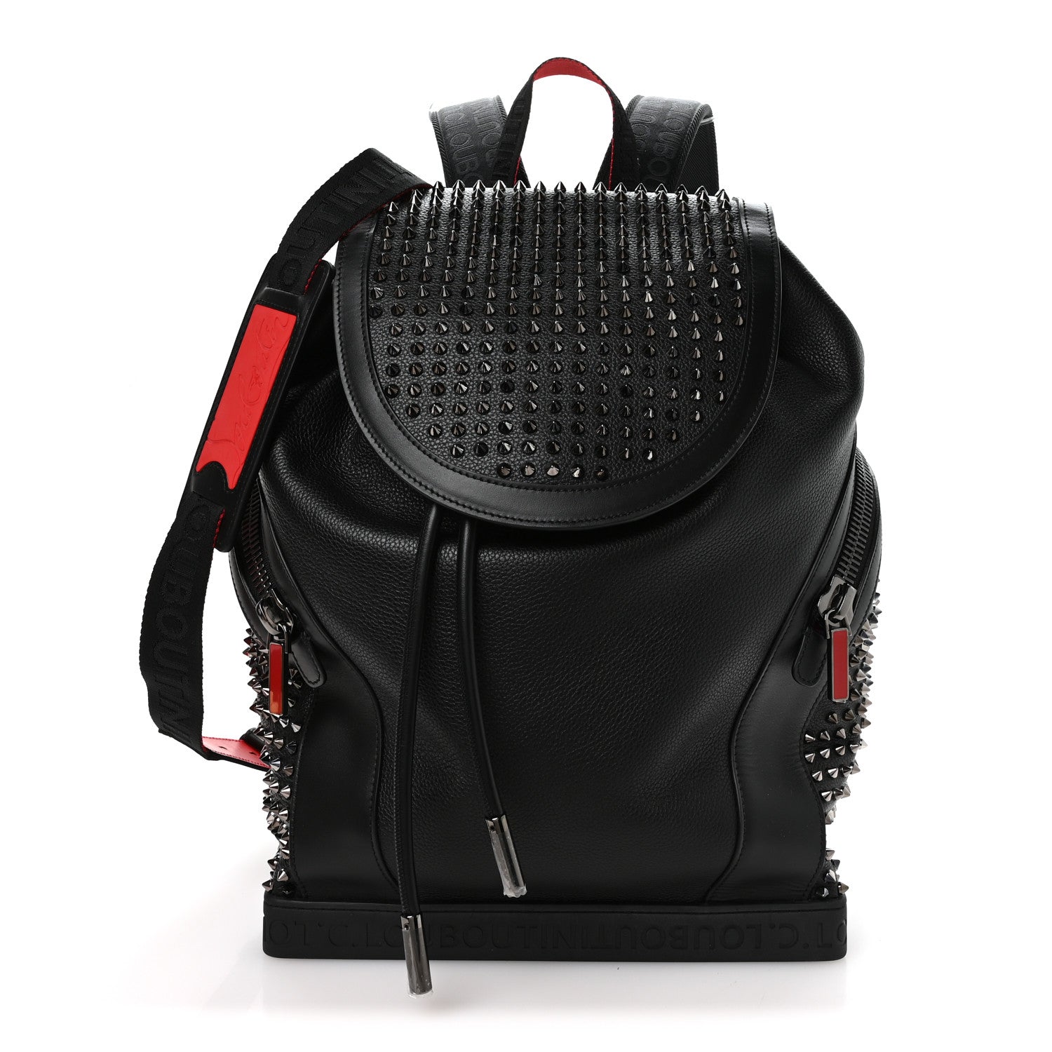 Christian Louboutin Calfskin Spiked Explorafunk Backpack Black