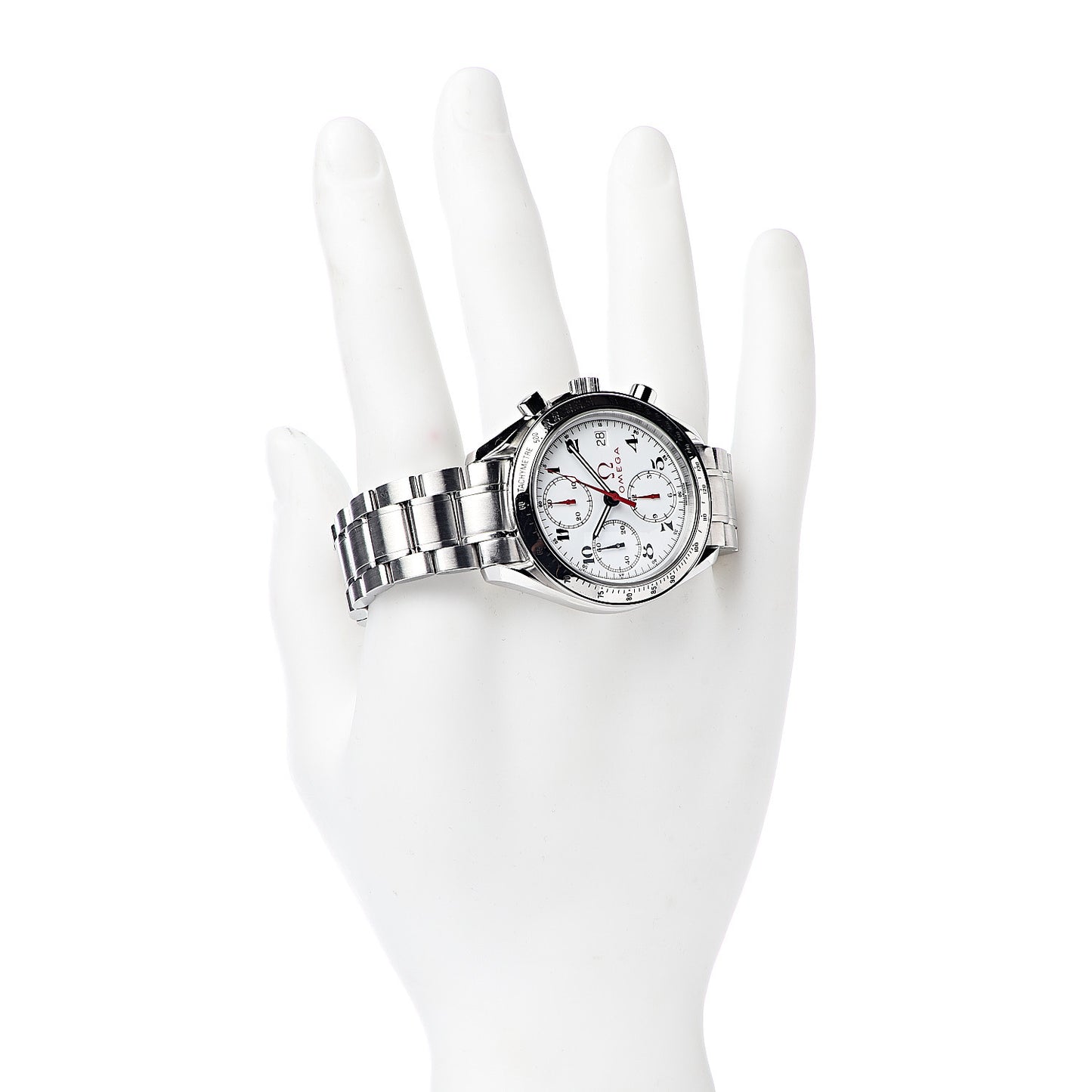 Stainless Steel 39mm Speedmaster Date Olympic Series Automatic Watch White 3513.20.00