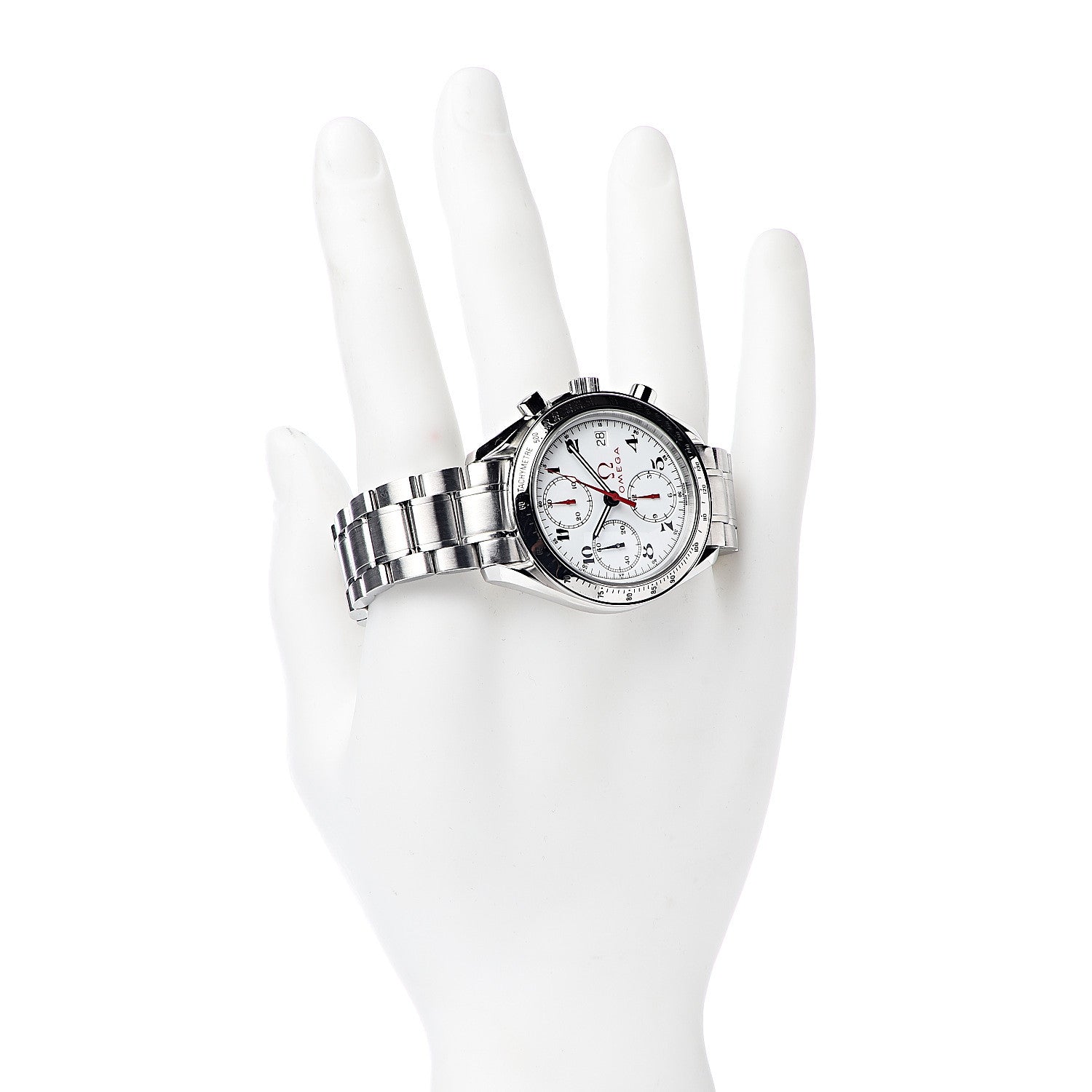 Omega Stainless Steel 39mm Speedmaster Date Olympic Series Automatic Watch White 3513.20.00 2 of 6